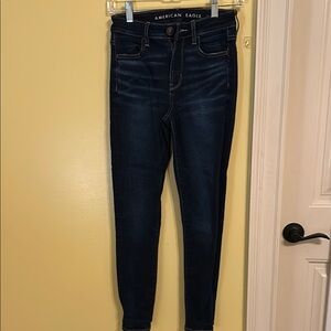 American Eagle Outfitters Women's Dark Blue Jeans